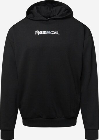 Reebok Sportovní mikina – černá: přední strana