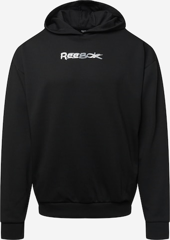 Hanorac sport de la Reebok pe negru: față