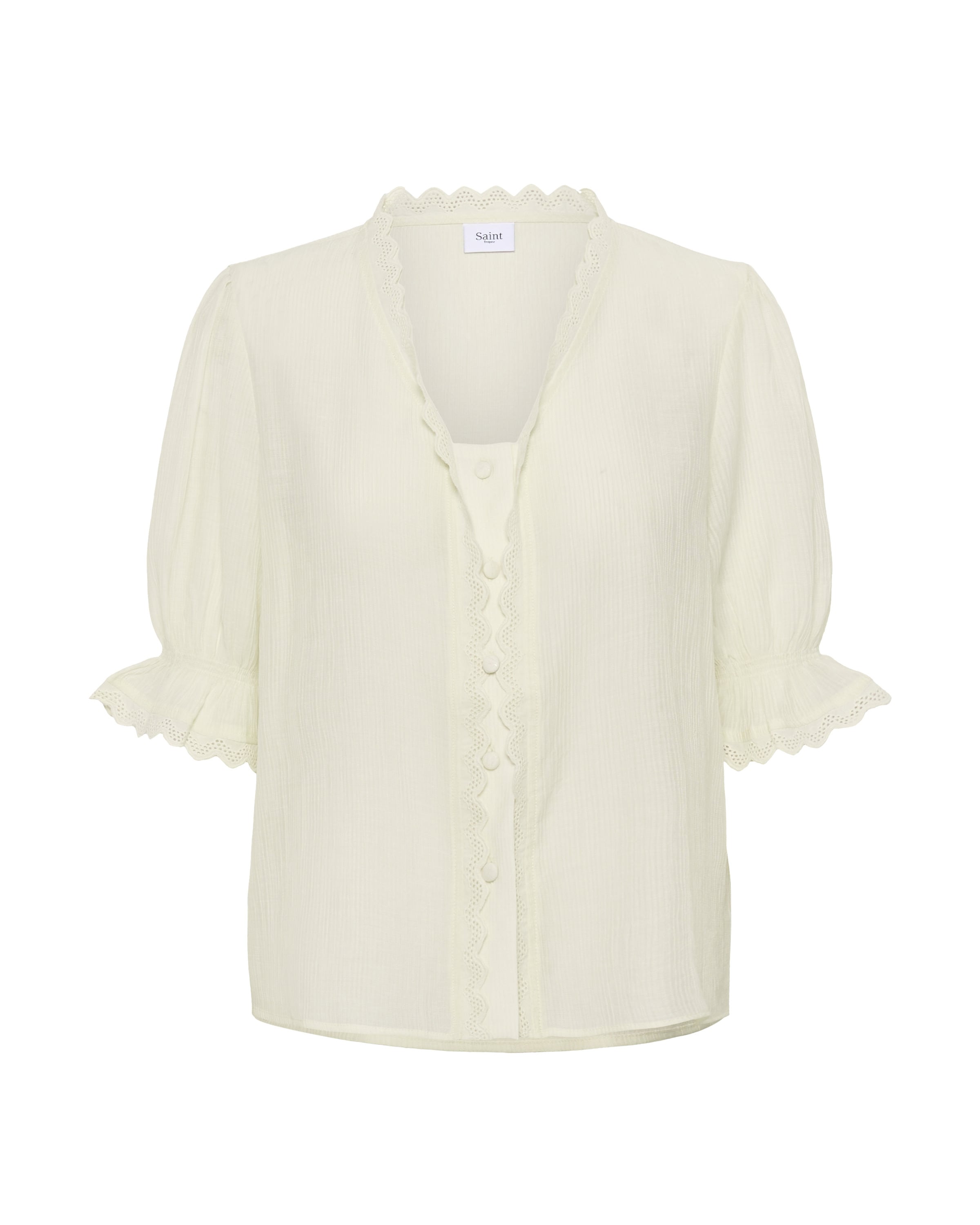 SAINT TROPEZ Blouse 'Kristel' in Beige: voorkant