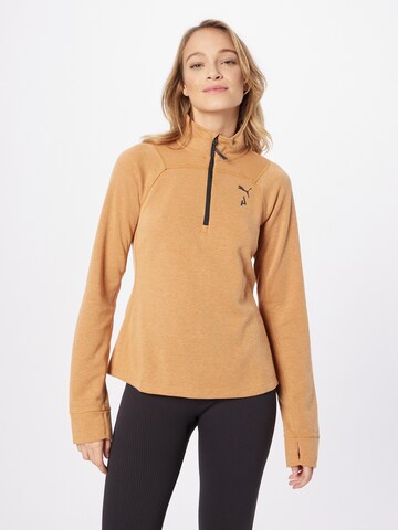 PUMA Performance shirt in Brown: front