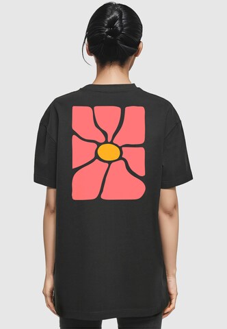 Merchcode Shirt 'Flower Art' in Black: front