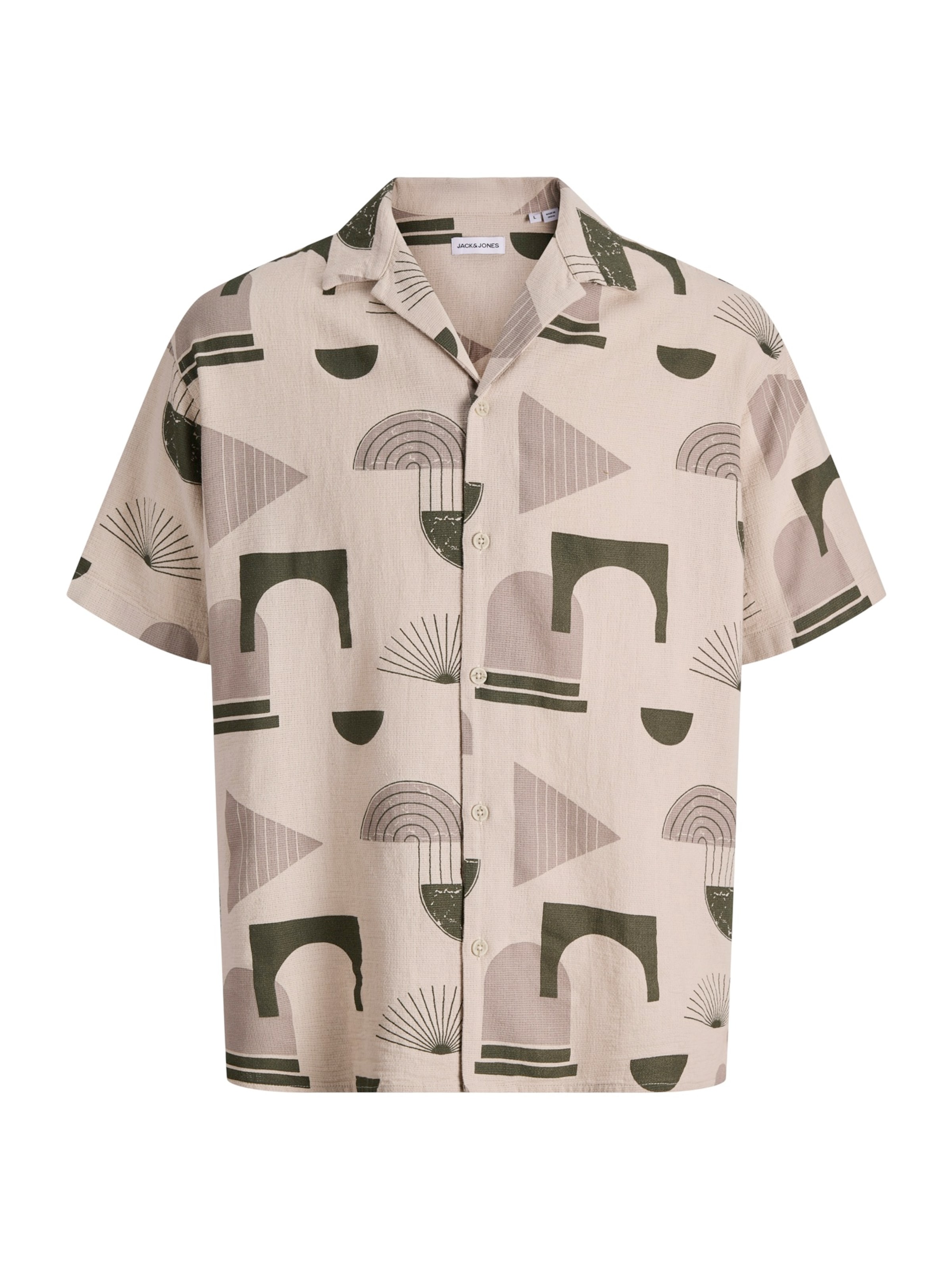 JACK & JONES - Ajuste confortable Camisa en beige: frente