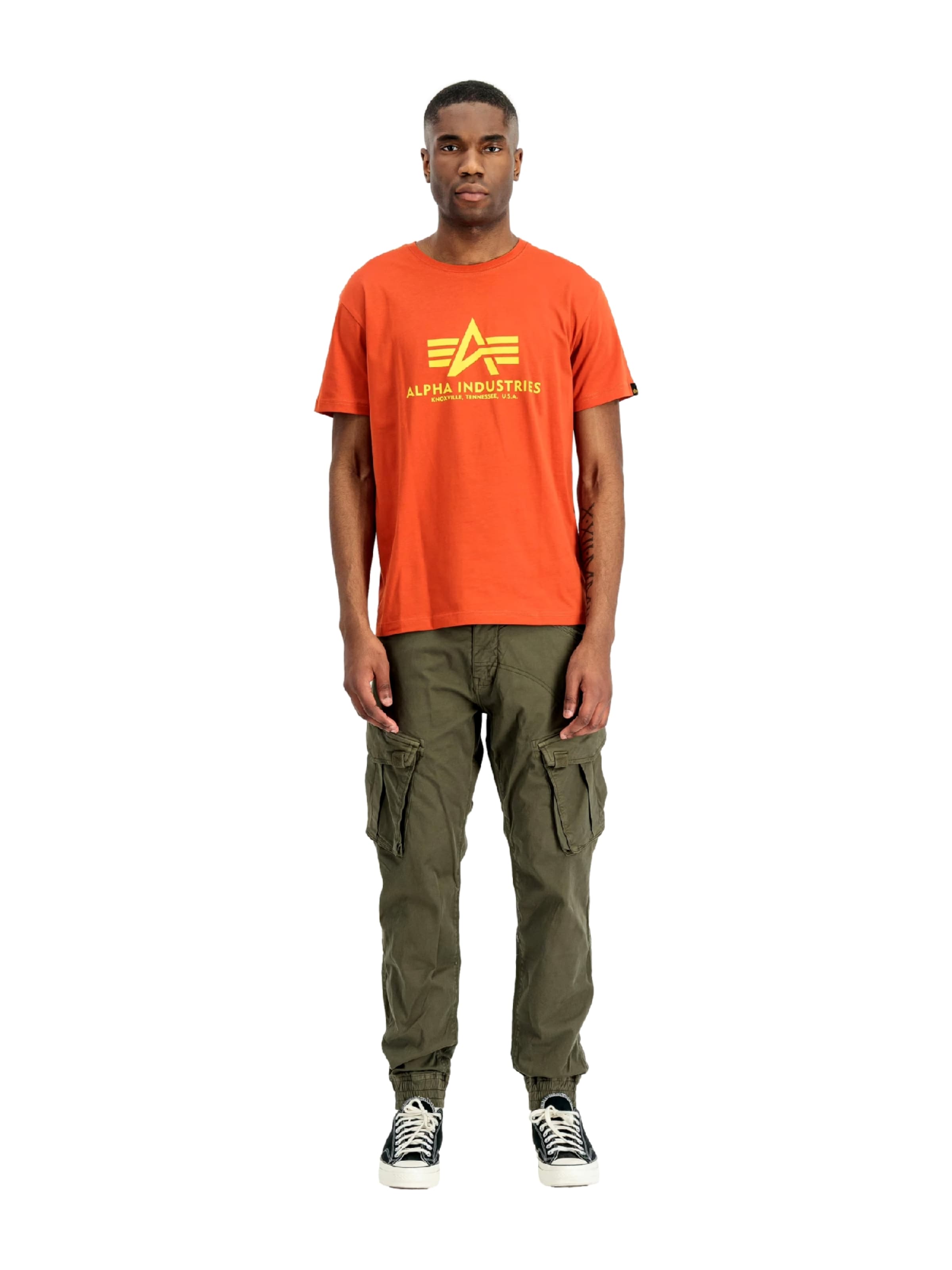 ALPHA INDUSTRIES Shirt in Rood: voorkant