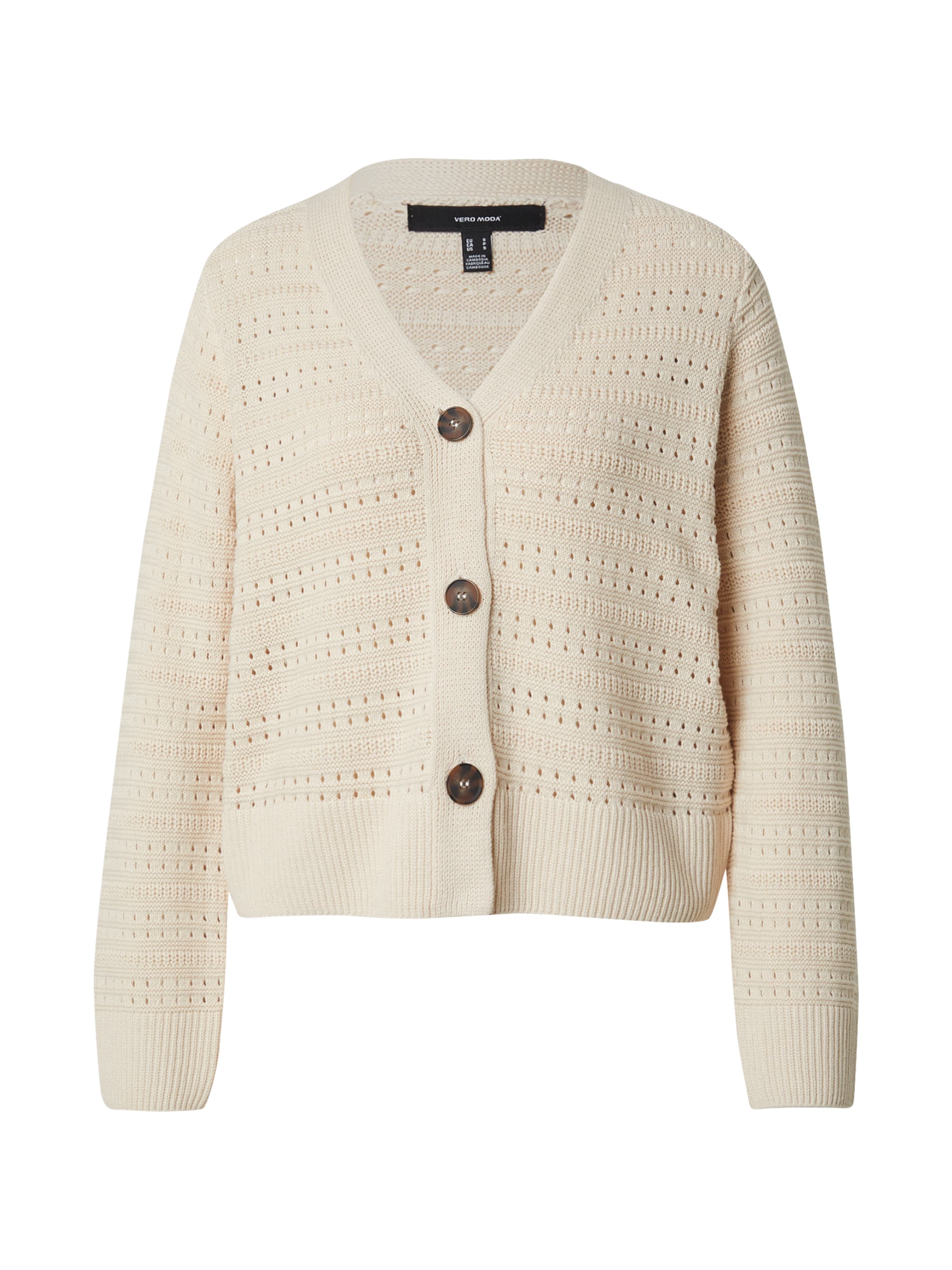 VERO MODA Strickjacke 'VMCALLA' in Beige: Vorderseite