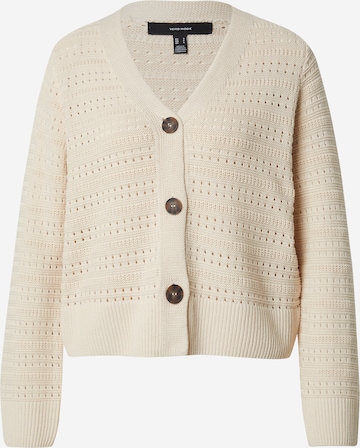 Cardigan 'VMCALLA' VERO MODA en beige : devant