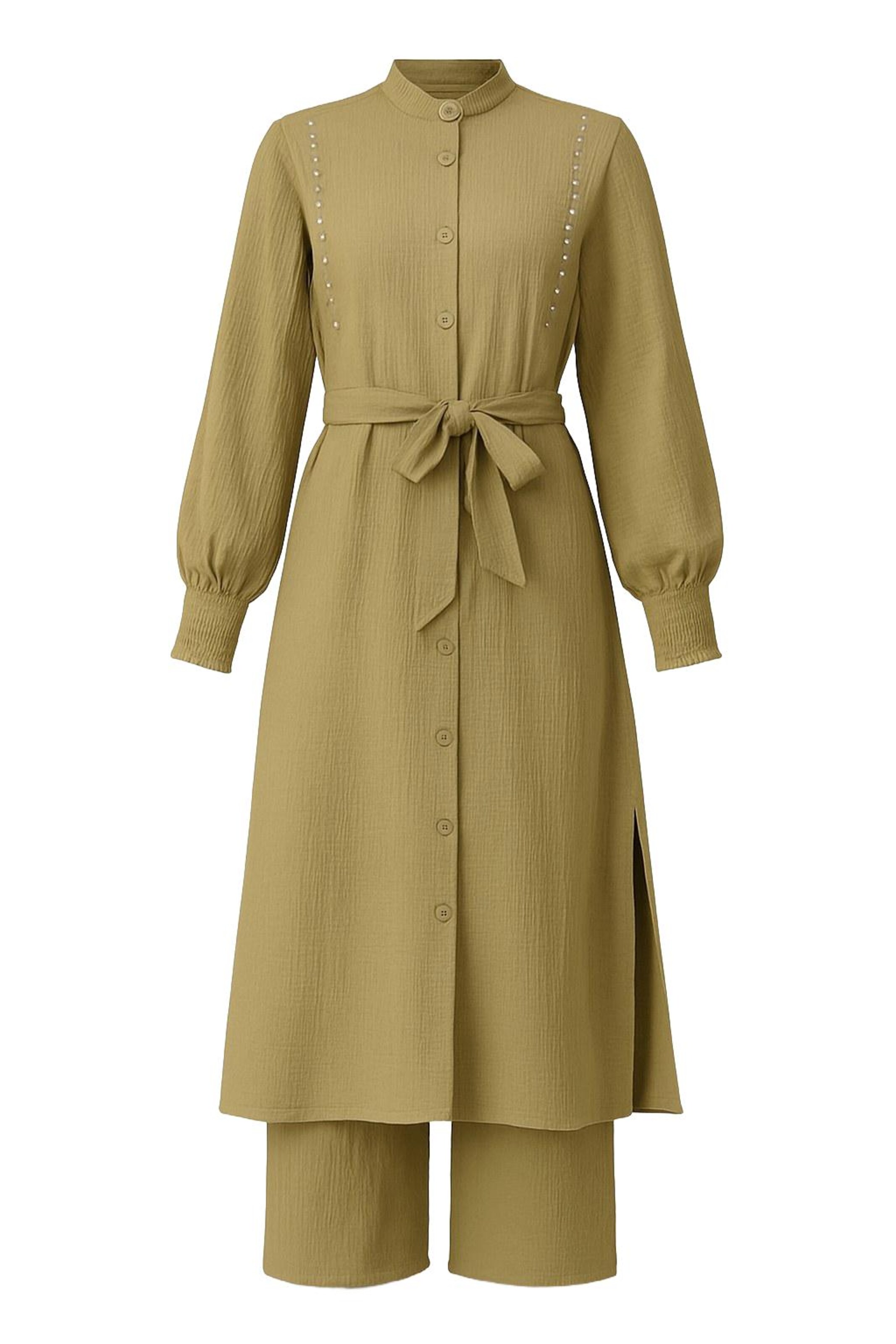 MODAMIHRAM Shirt Dress in Khaki, Item view