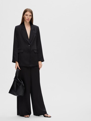 SELECTED FEMME Wide leg Pants 'Tasja' in Black