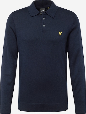 Lyle & Scott Пуловер в синьо: отпред