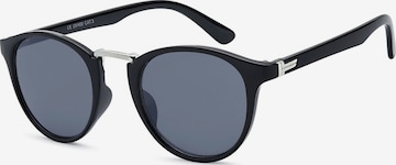 styleBREAKER Sonnenbrille 'Sonnenbrille mit runden Gläsern und Metall Nasensteg' in Grau: Vorderseite