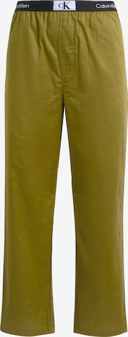 Pantalon de pyjama Calvin Klein Underwear en vert : devant