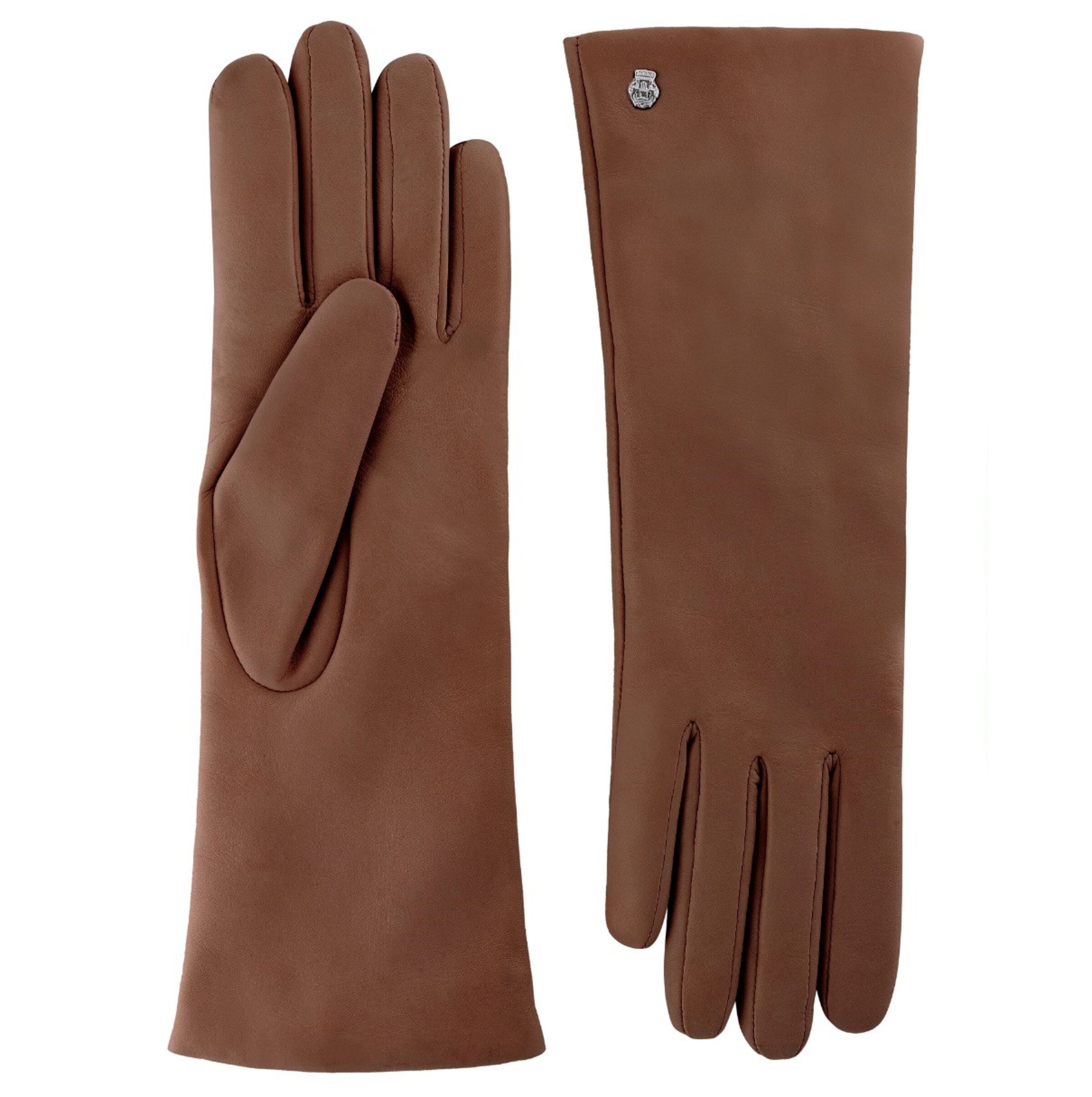 Roeckl Lederhandschuhe 'MOSKAU' in Braun: Vorderseite