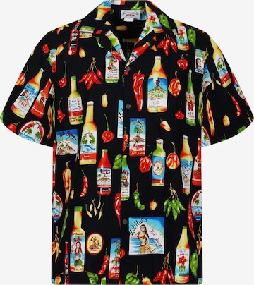 Coupe regular Chemise 'Hot Chili Bier' Pacific Legend en noir : devant
