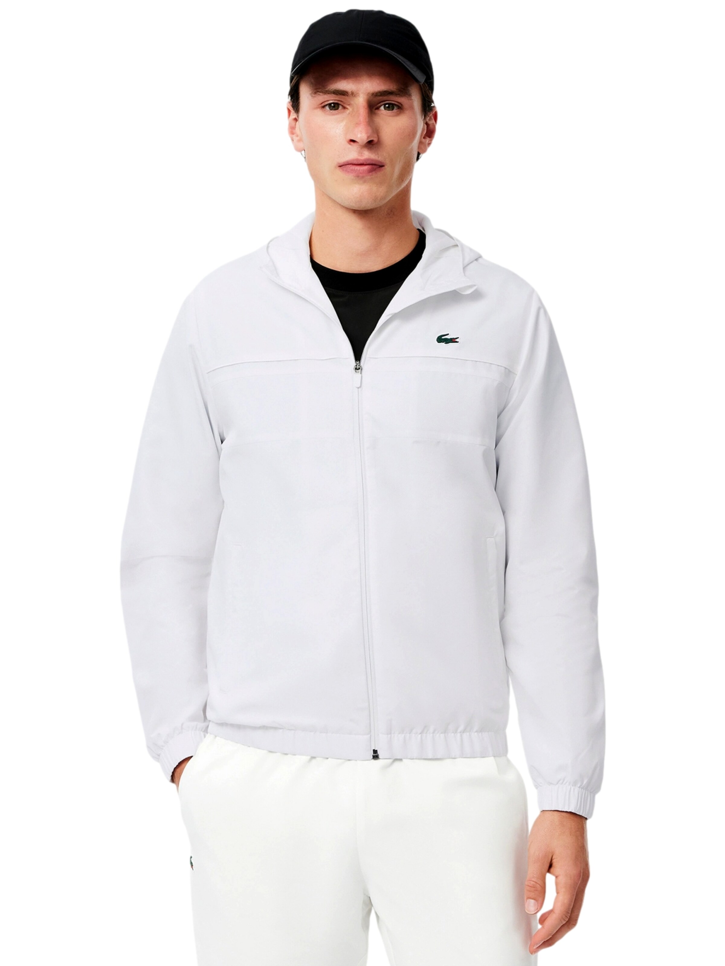LACOSTE Performance Jacket in White: front