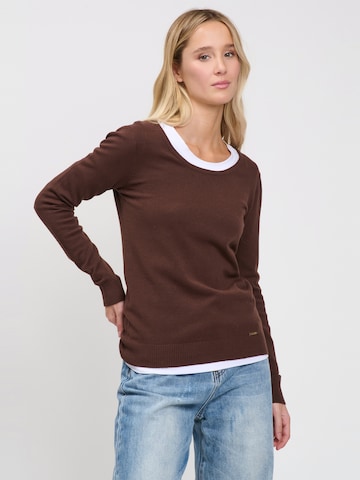 Influencer Sweater in Brown: front
