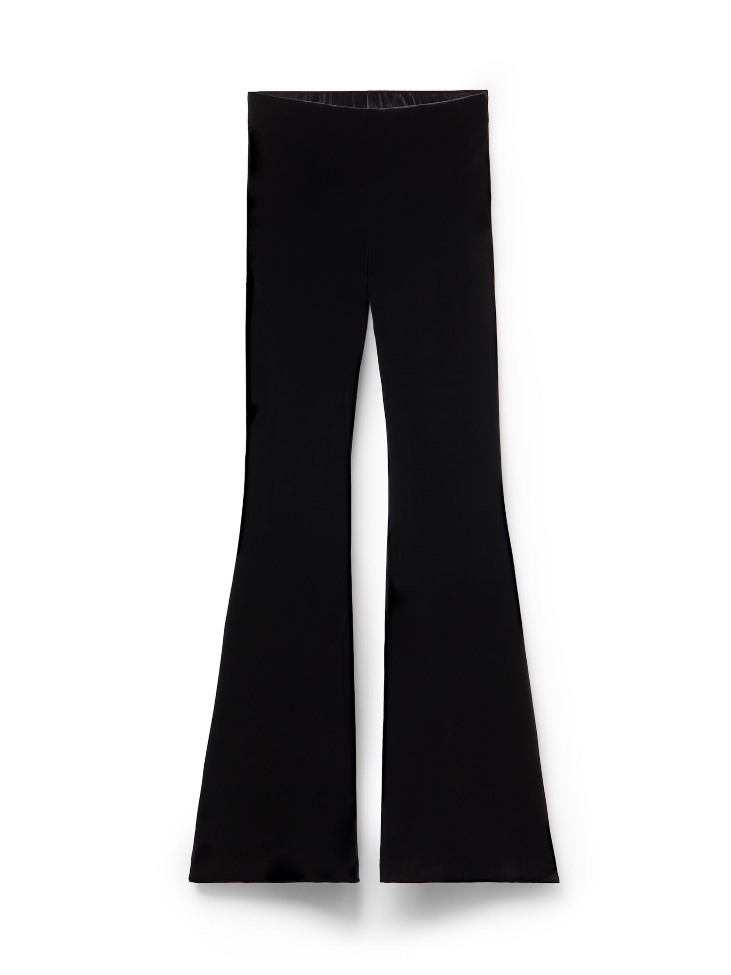 CALZEDONIA Flared Pants in Black: front