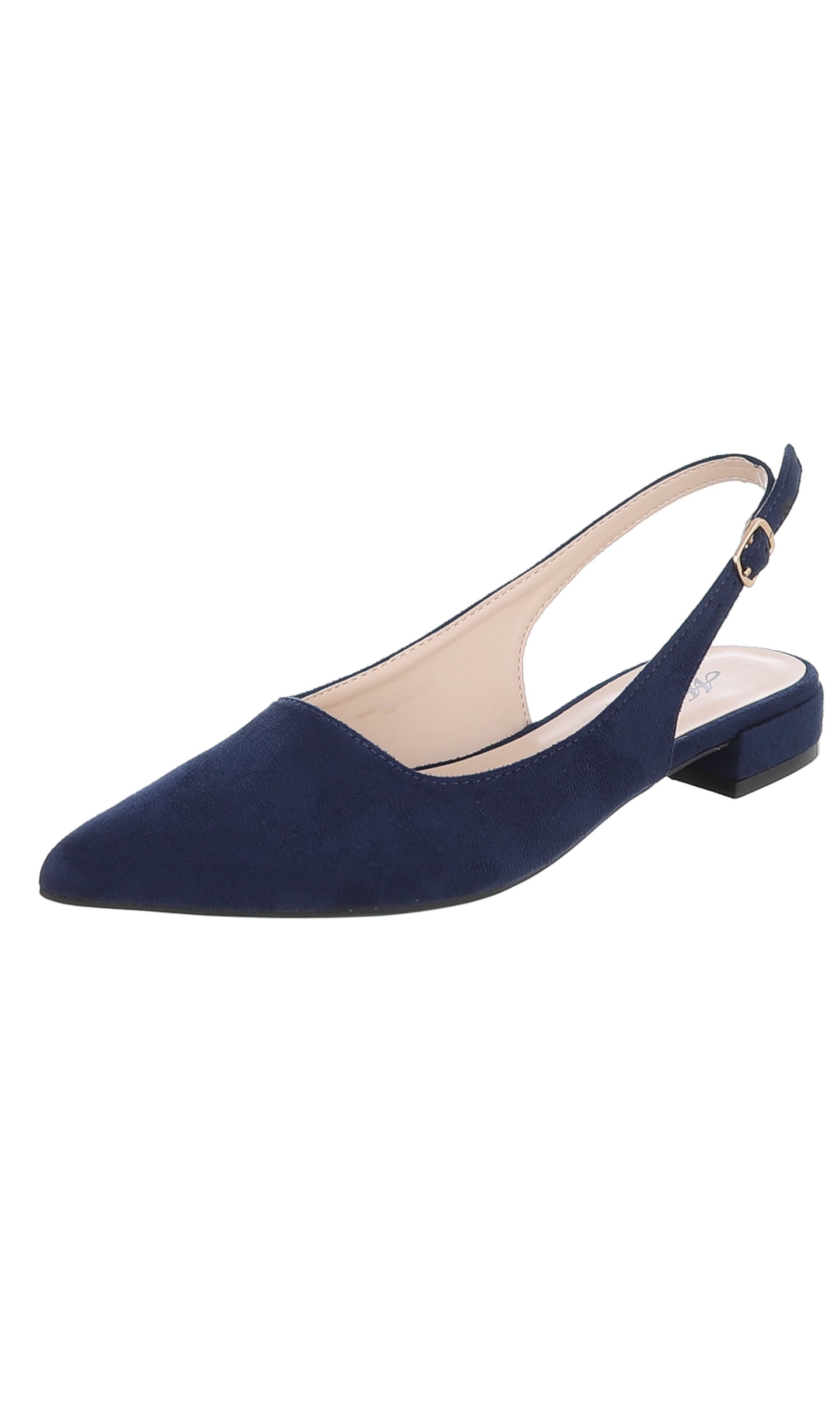 Ital-Design Slingpumps in Blau: Vorderseite