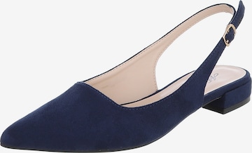 Ital-Design Slingpumps in Blau: Vorderseite
