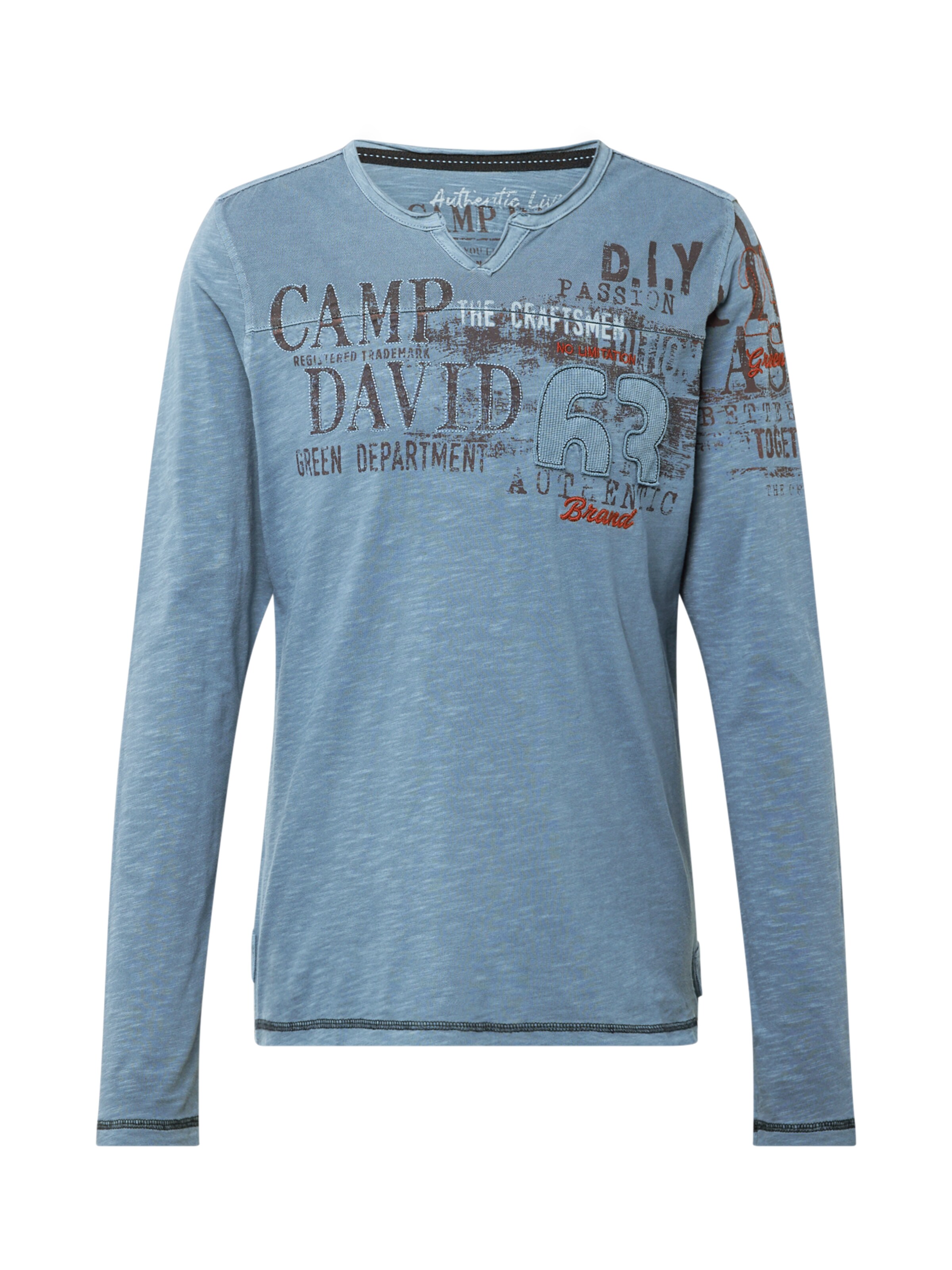 CAMP DAVID Bluser & t-shirts 'The Craftsmen' i blå: forside