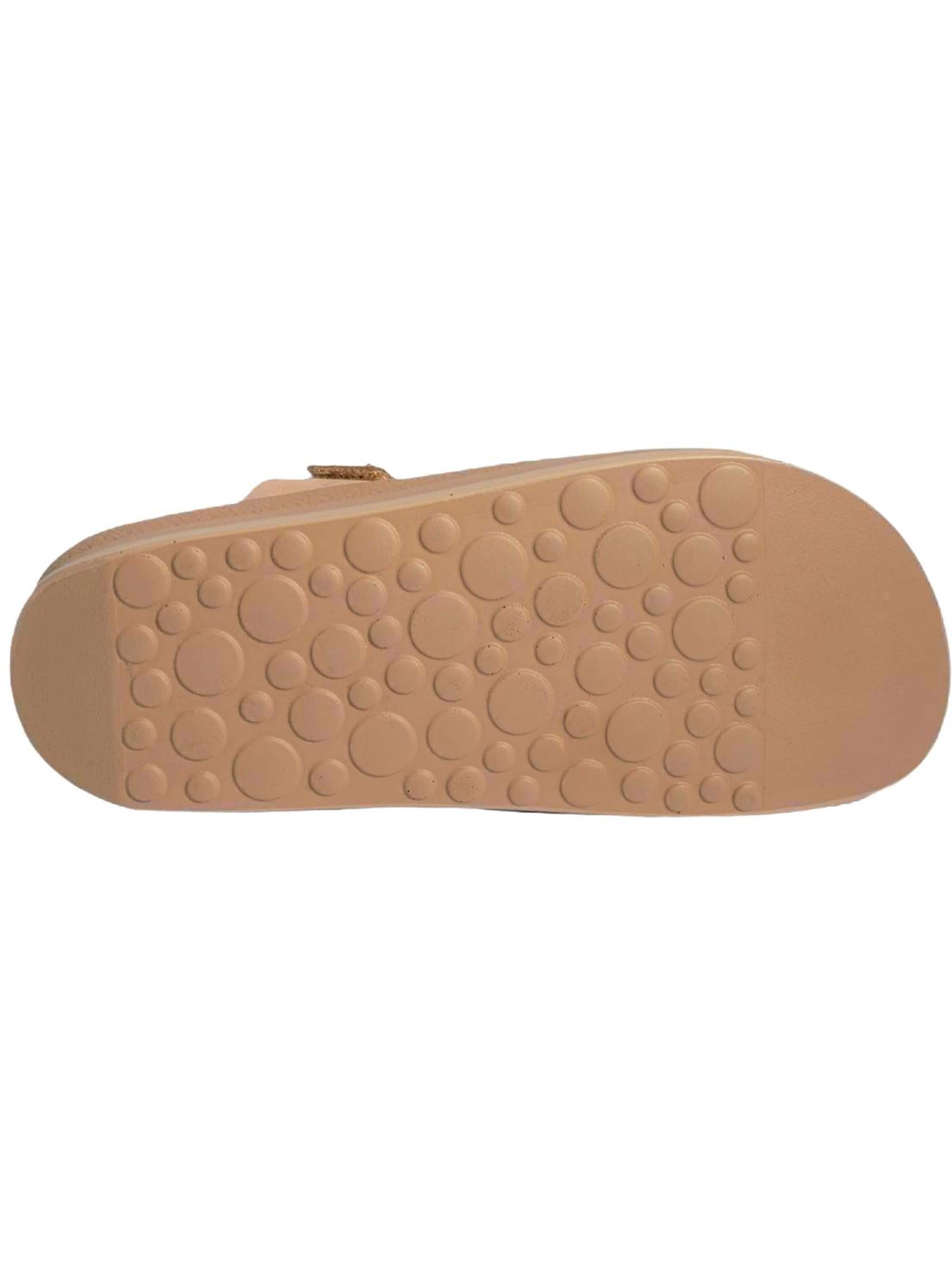 Pantoufle 'DESA Damen-Keilsandalen aus Nubukleder mit Schnallendetail' Desa en beige