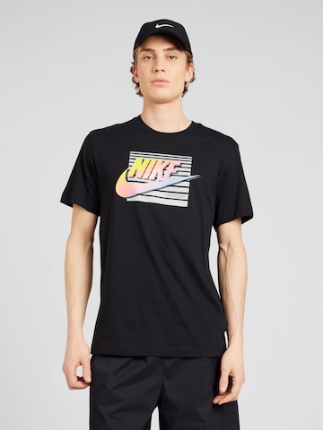 Nike Sportswear Shirt 'FUTURA' in Zwart: voorkant