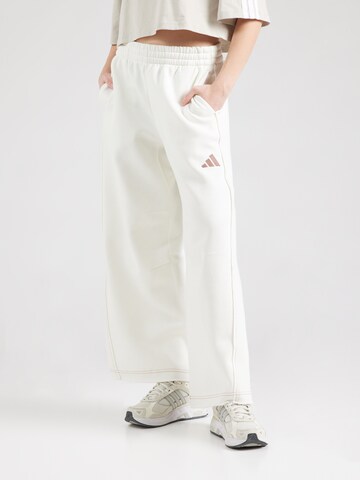 ADIDAS SPORTSWEAR Wide Leg Sportsbukser 'ALL SZN' i hvid: forside