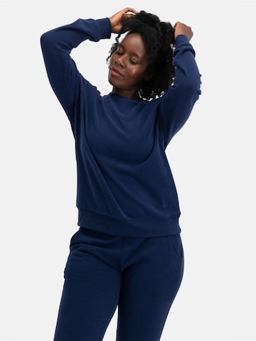 Bamboo basics Sweatshirt 'Lounge sweater Hailey'‌‌‌‌‌‌‌ in Blau: Vorderseite