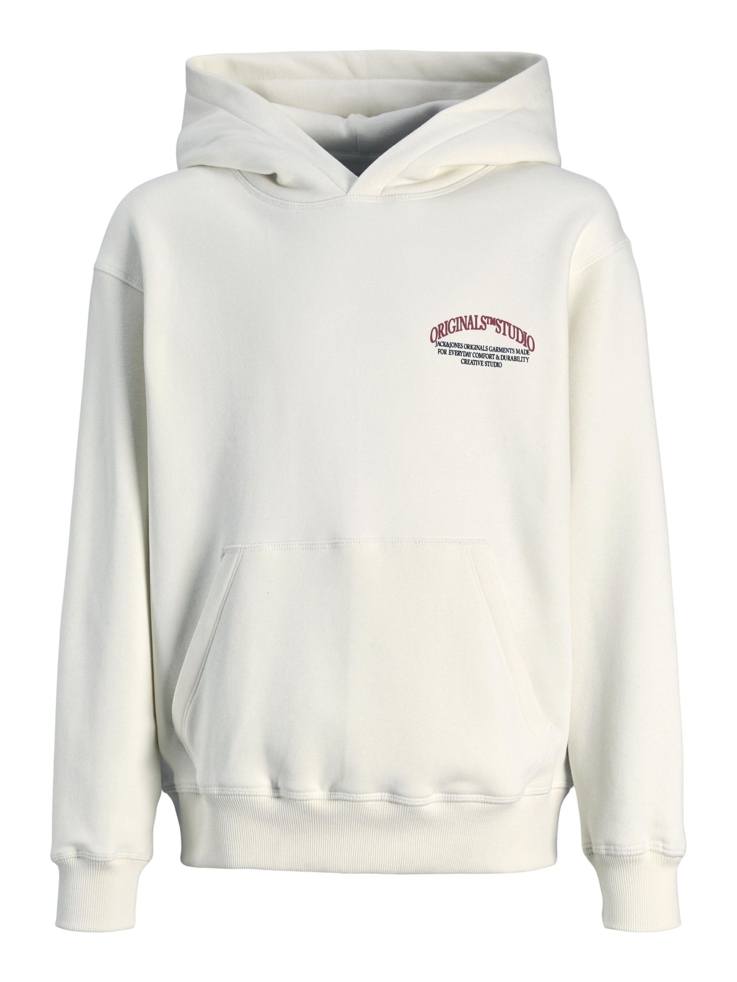 Jack & Jones Junior Sweatshirt 'JORFrederiksberg' i hvid: forside