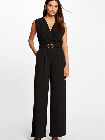 Morgan Jumpsuit in Zwart: voorkant