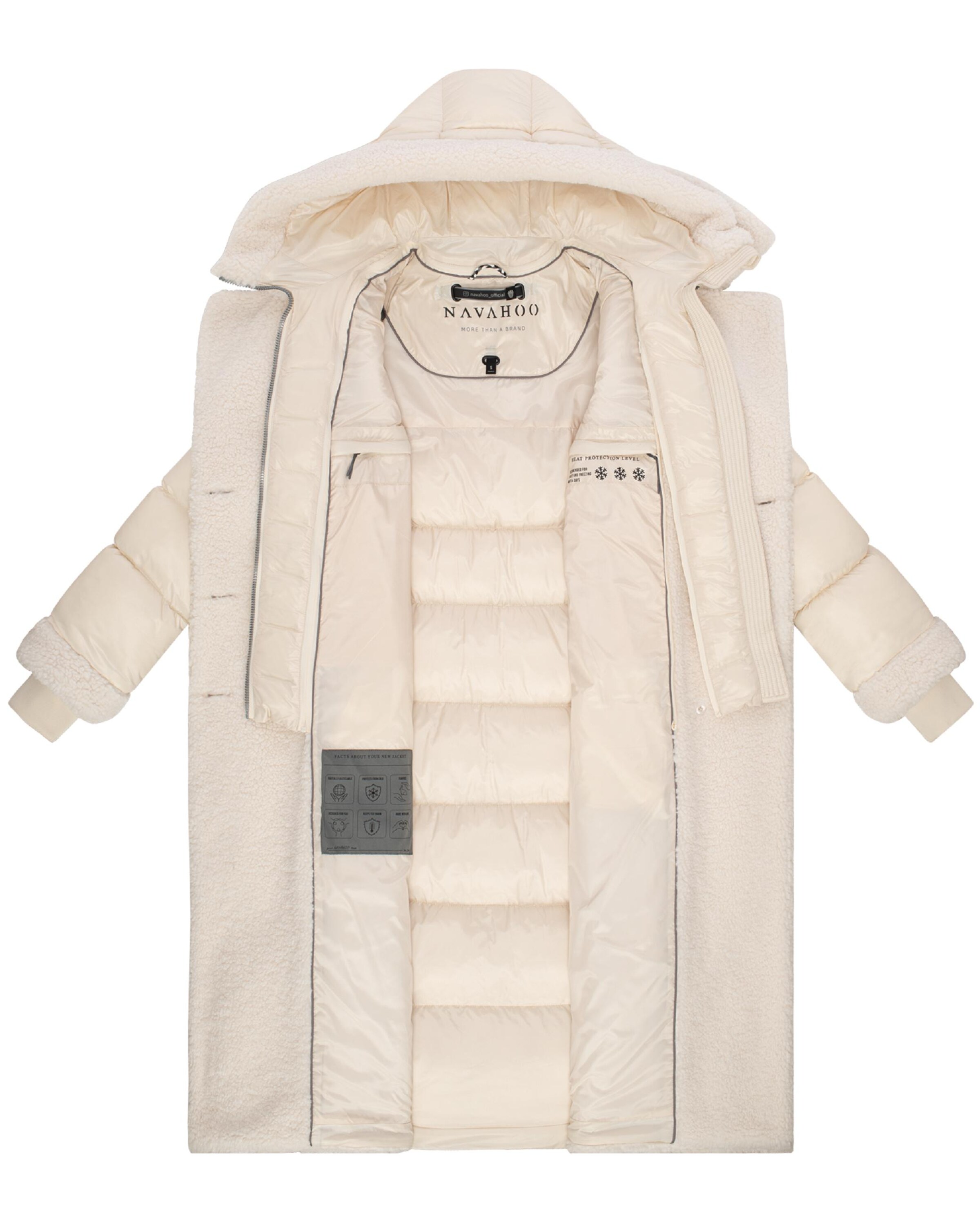 NAVAHOO Vinterkappa 'Kuscheltraum 14' i vit