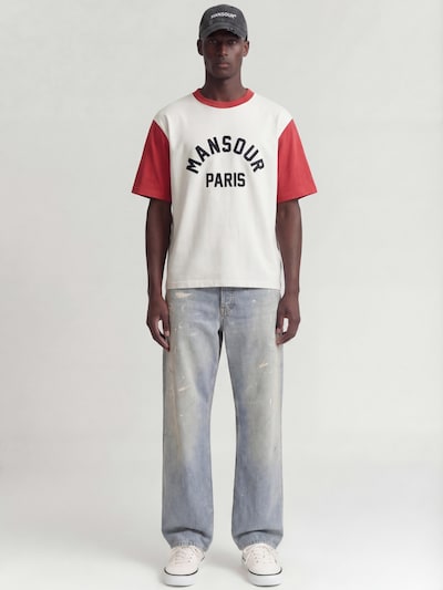 Mansour Bluser & t-shirts 'Paris College T-shirt' i rødmeleret, Produktvisning