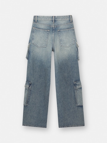 Loosefit Jeans cargo di Pull&Bear in blu