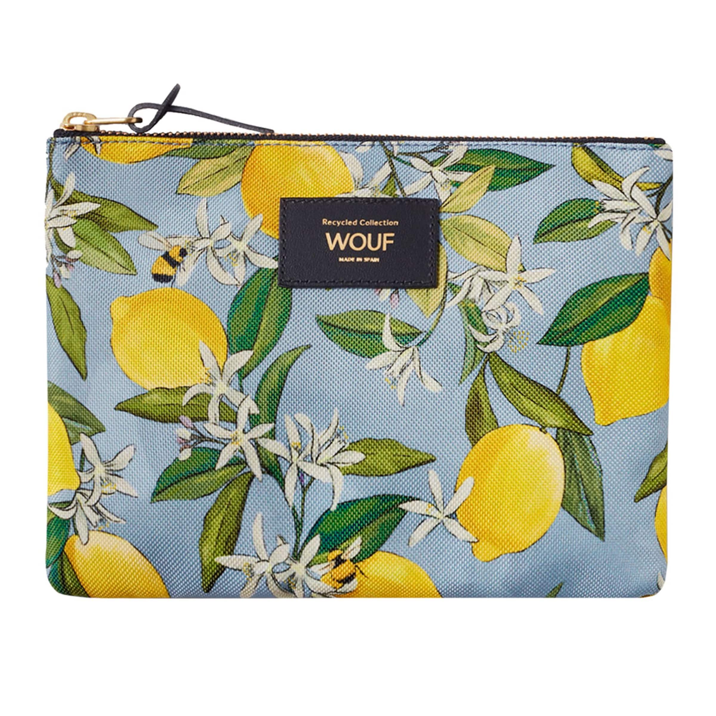 Trousse de maquillage Wouf en bleu : devant
