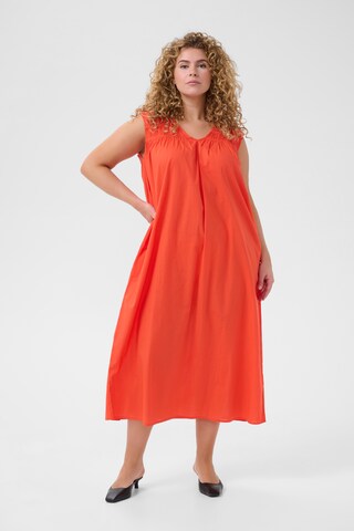 KAFFE CURVE Kleid 'Thia' in Rot: Vorderseite