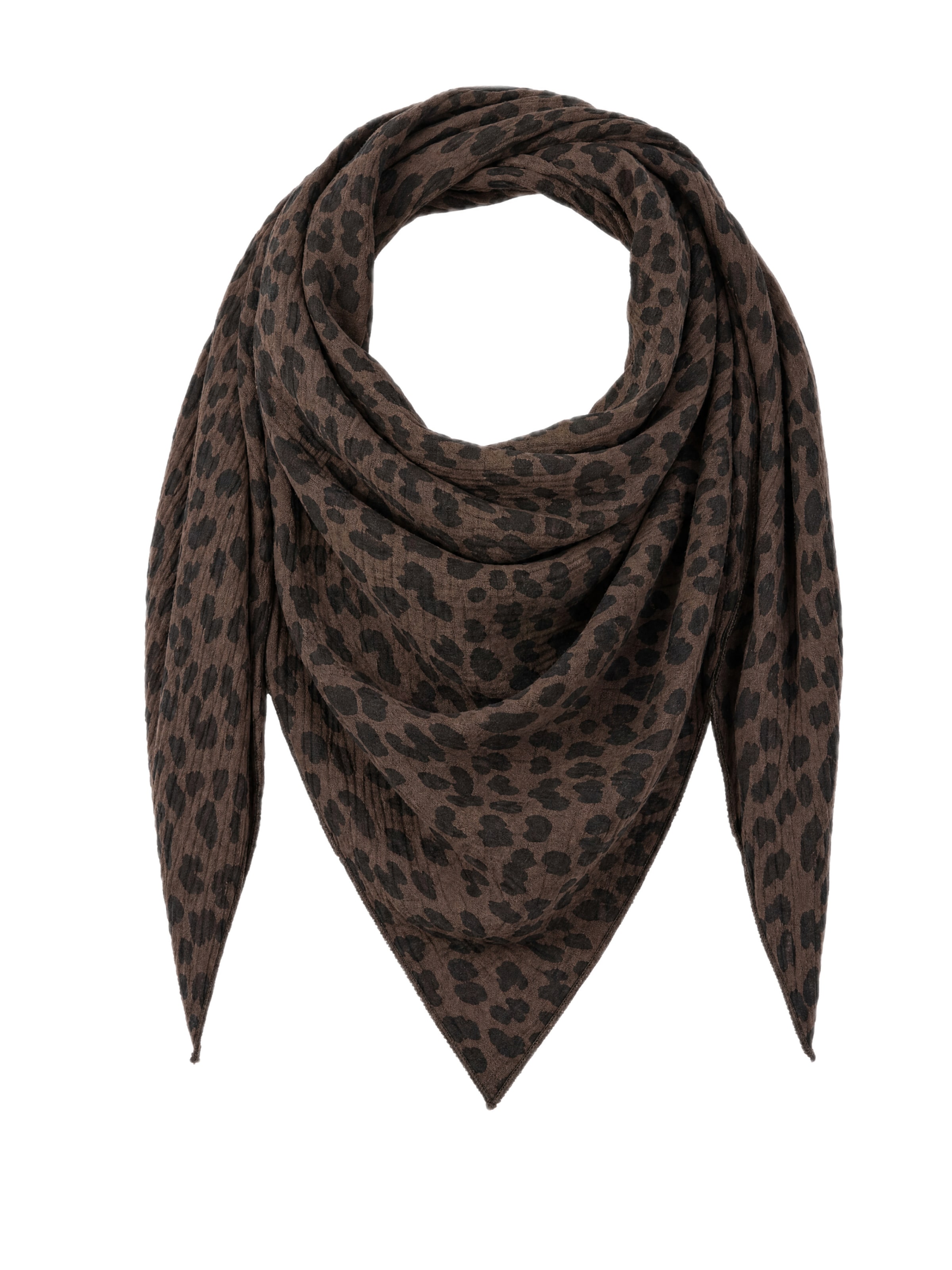 Seasons of April Shawl in Brown: front