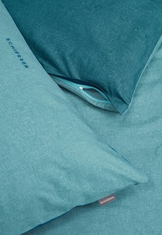 SCHIESSER Duvet cover 'Doubleface Renforcé' in Blue