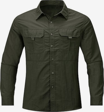 Youthup Button Up Shirt in Green: front
