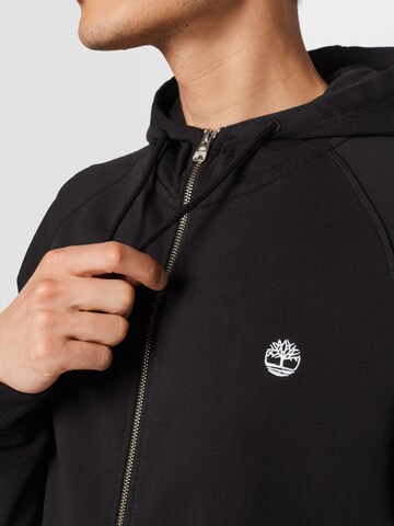 TIMBERLAND Zip-Up Hoodie in Black