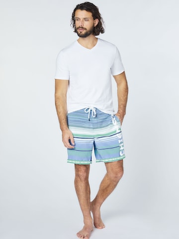 CHIEMSEE Regular Zwemshorts 'Lazy Left' in Blauw