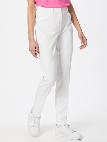 adidas Golf Workout Pants in White: front