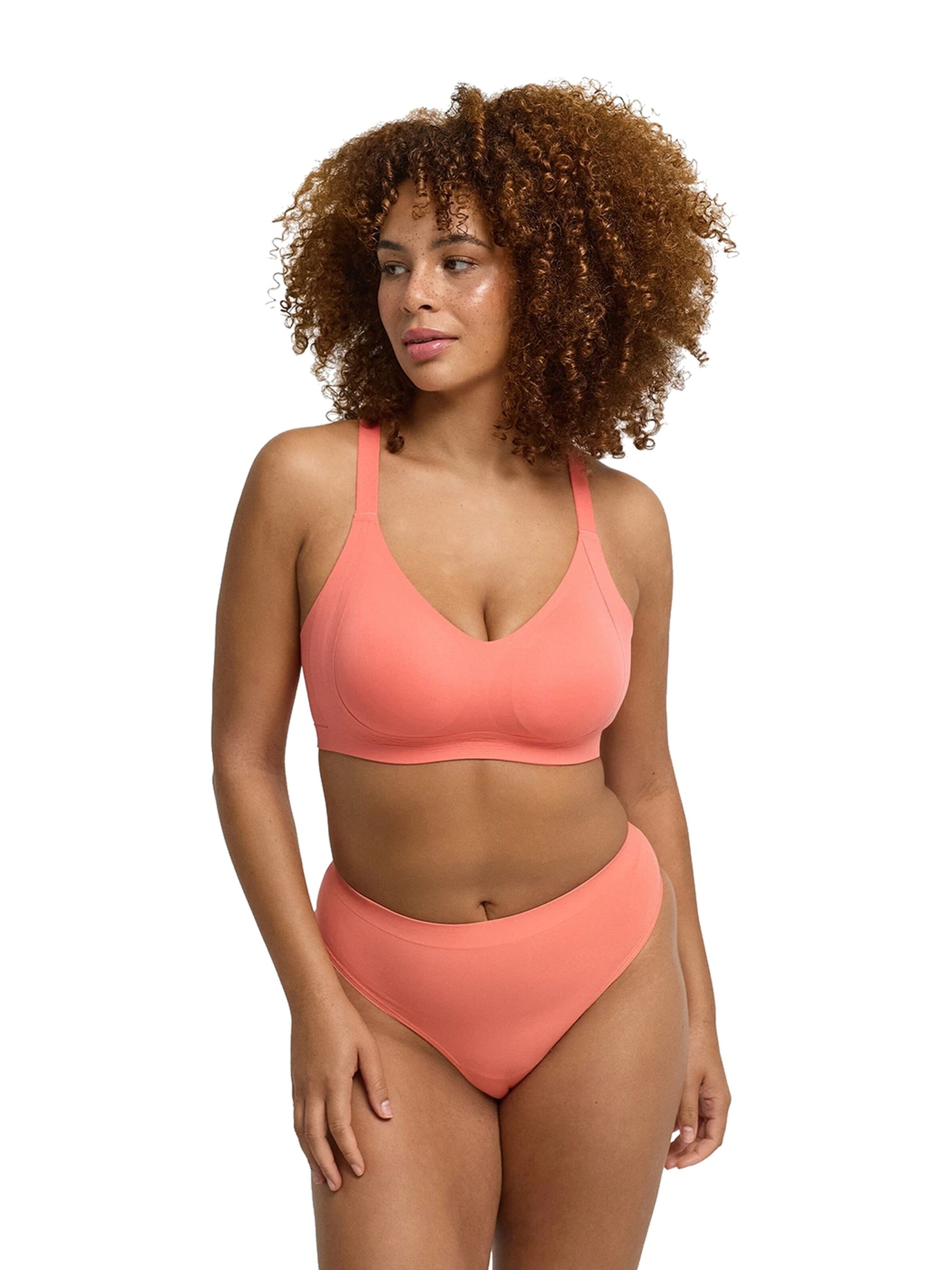 Soutien-gorge 'Seamless Compact Push-Up BH' cfab (formerly creamy fabrics) en orange : devant