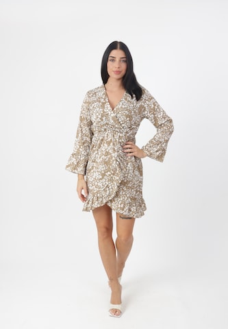 Elara Kleid in Braun: Vorderseite