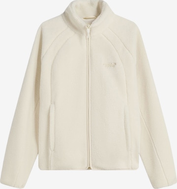 Bershka Fleecetakki värissä beige: etupuoli