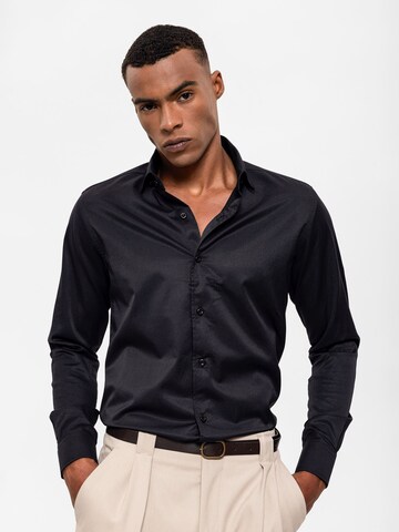 Antioch Slim fit Button Up Shirt in Black