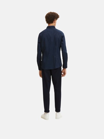 TOM TAILOR Slim Fit Hemd in Blau