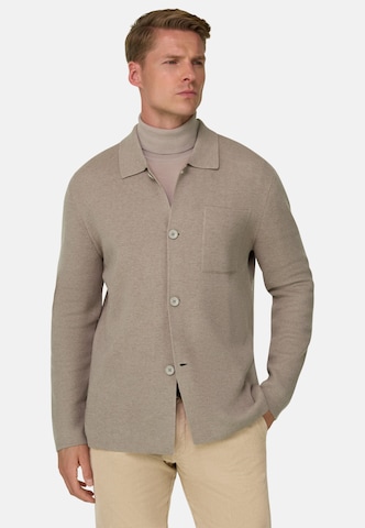 Boggi Milano Knit cardigan 'Milano' in Brown: front