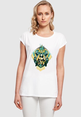 T-shirt 'Aquaman - The Trench Crest' ABSOLUTE CULT en blanc : devant