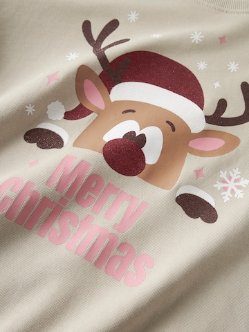 NAME IT Sweatshirt 'NKFVERTRUD' in Beige