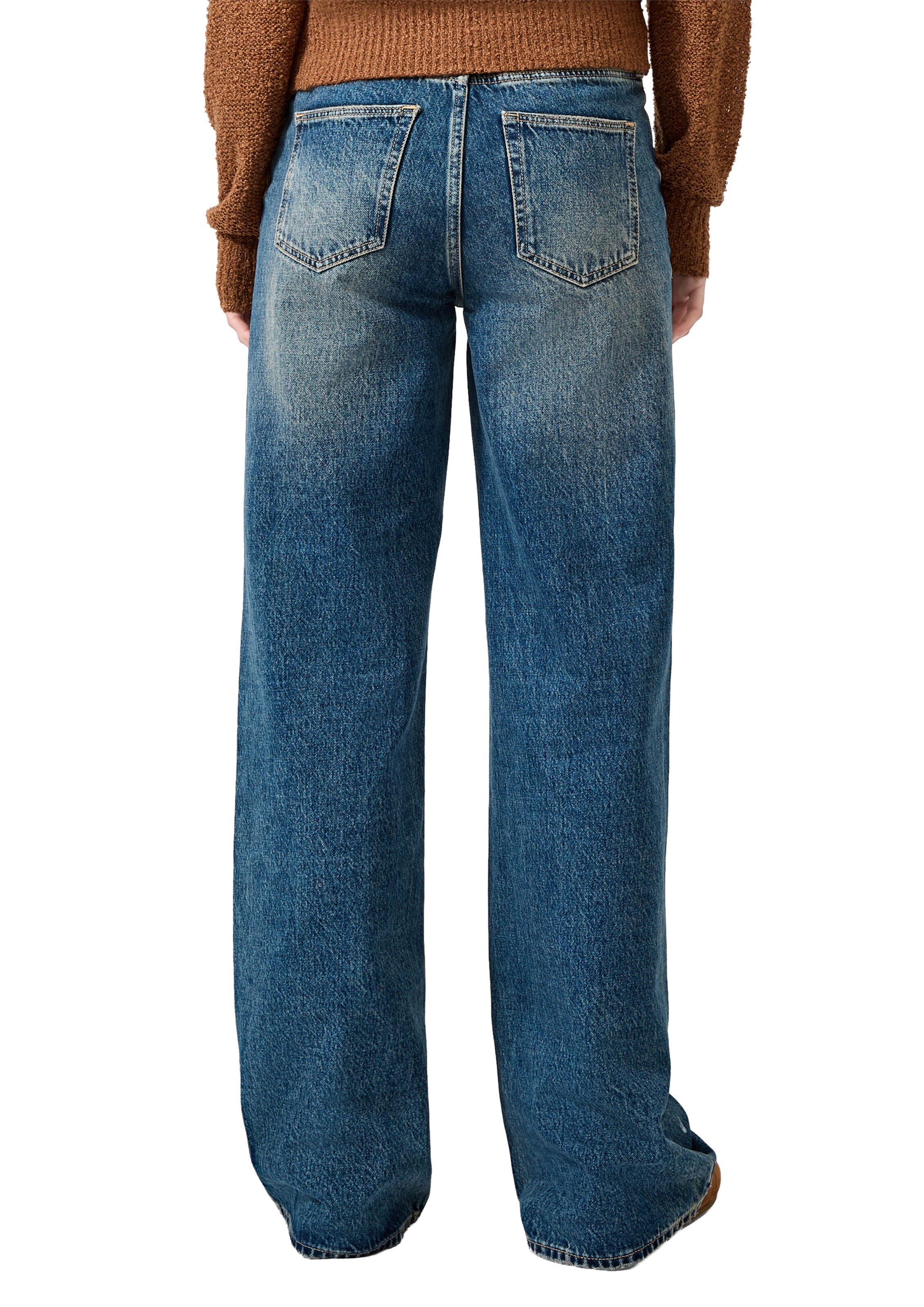 QS Wide Leg Jeans in Blau: Rückseite