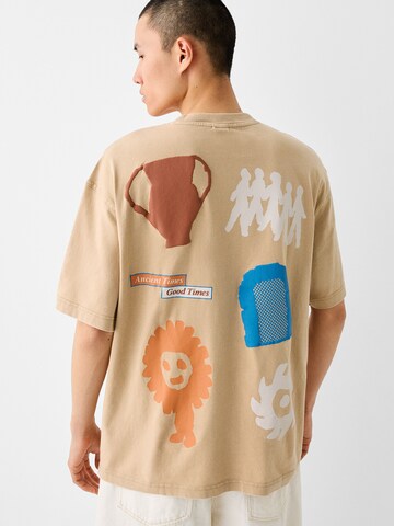 Bershka Shirt in Beige
