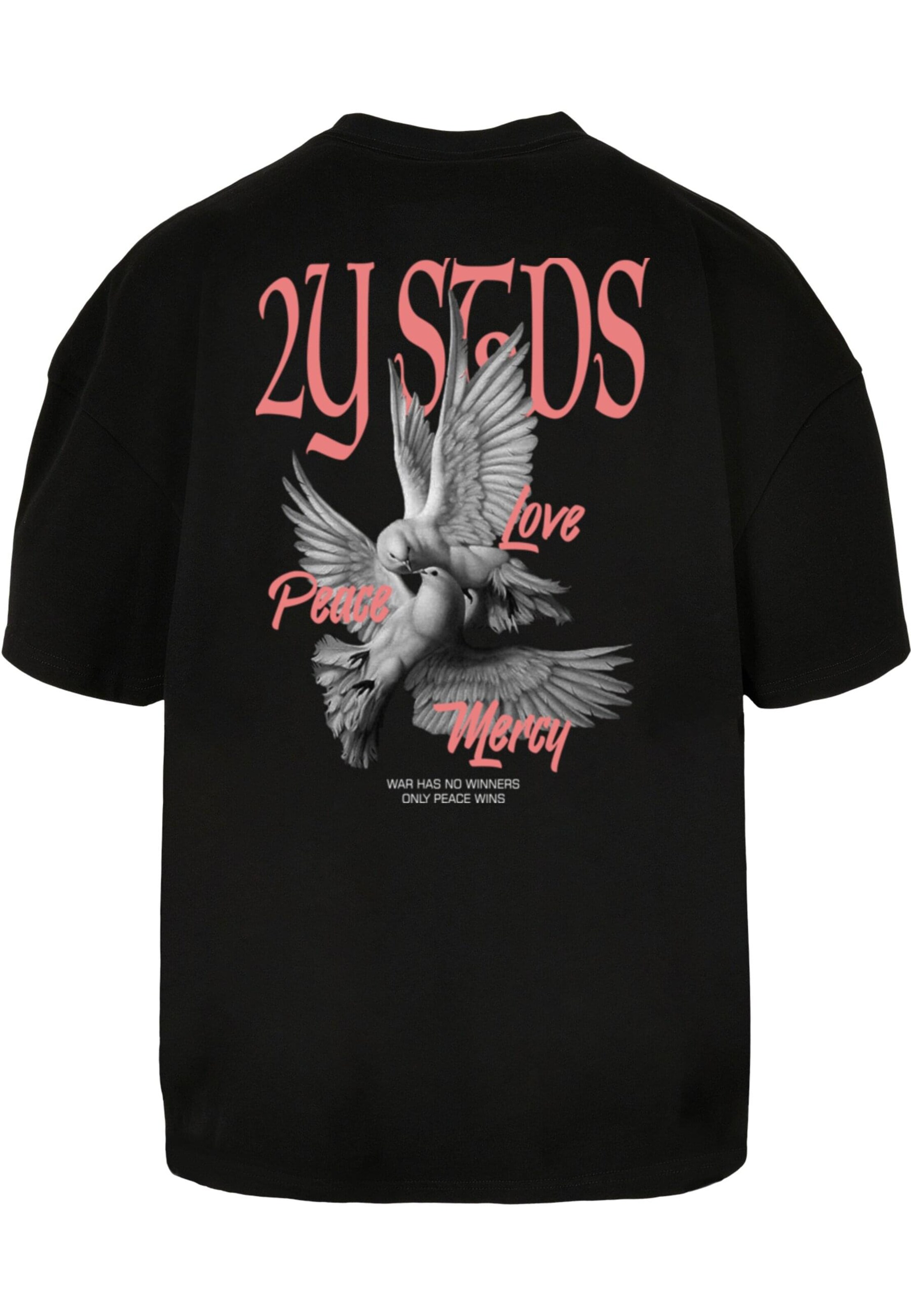 T-Shirt 'Peace Love Mercy' 2Y Studios en noir